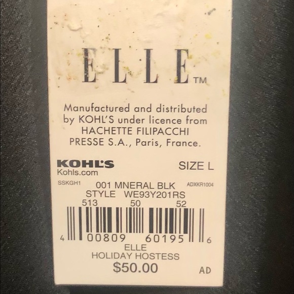 NWT - Elle - Black High-Low Satin-Feel - MIDI Skirt - Size Large - Picture 6 of 10